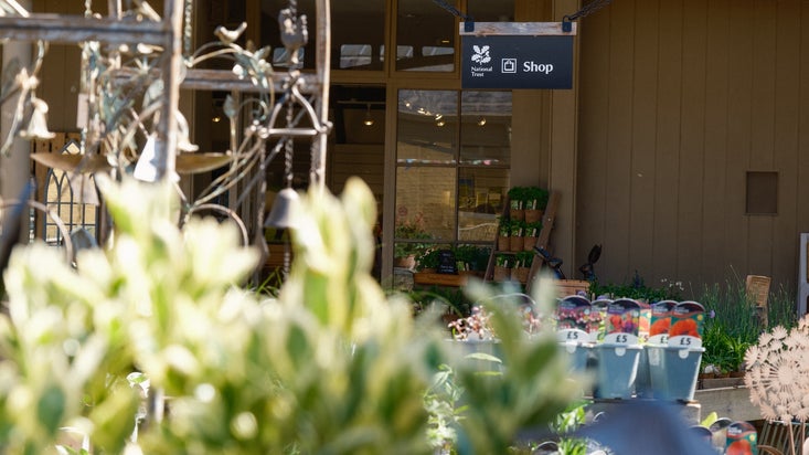 The exterior of the shop at Wimpole Estate, Cambridgeshire